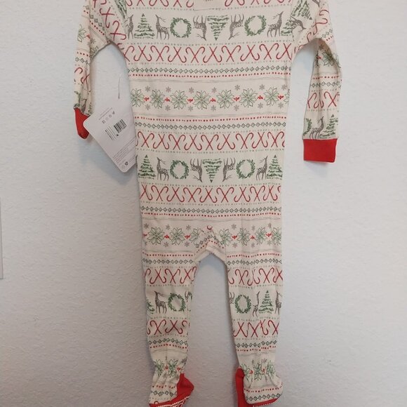Burt's Bees Baby Holiday Footed Pajama - Picture 7 of 7